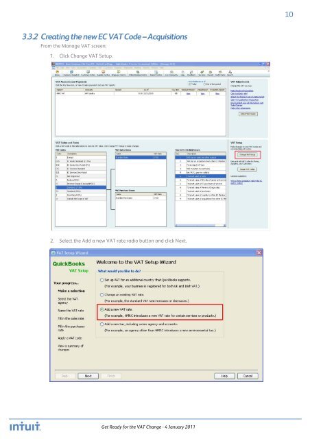 QuickBooks 2010 - Get Ready for the VAT Change 04 Jan 2011