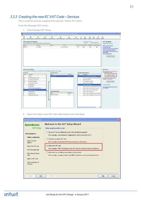 QuickBooks 2010 - Get Ready for the VAT Change 04 Jan 2011