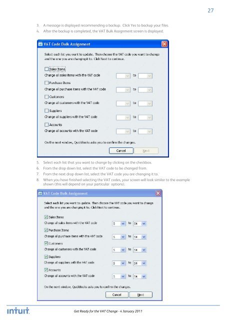 QuickBooks 2010 - Get Ready for the VAT Change 04 Jan 2011