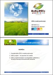 ESCO model poslovanja - Biosolesco