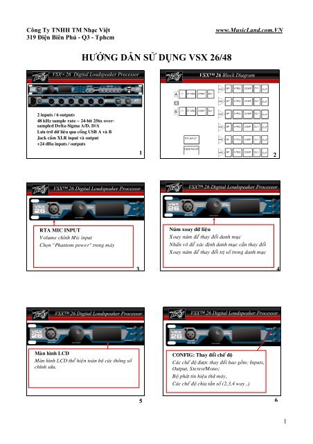 HDSD Crossover VSX 26/48 - NHAC VIET ::.. | Trang chá»§