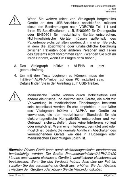 Benutzerhandbuch Spirotrac V Software ab 1.08 (PDF ... - Vitalograph