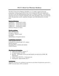 PGY2 Crital Care Pharmacy Residency 2013-14