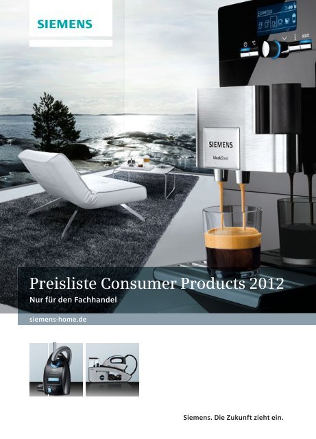 Preisliste Consumer Products 2012 - Siemens Hausgeräte