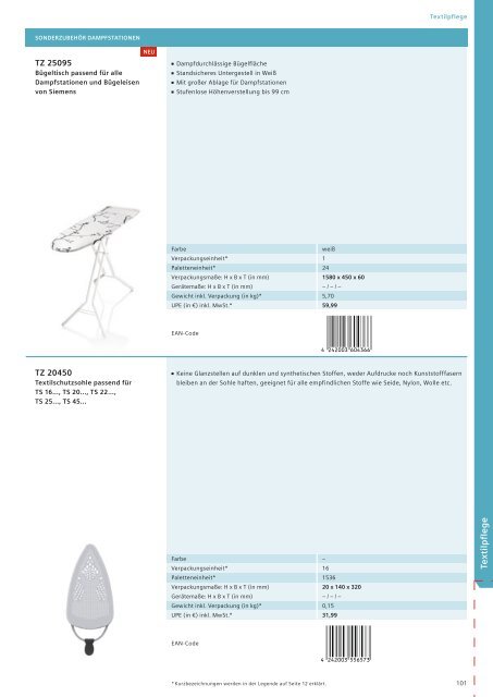 Preisliste Consumer Products 2012 - Siemens Hausgeräte