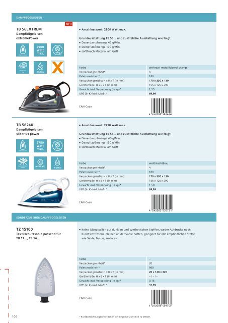 Preisliste Consumer Products 2012 - Siemens Hausgeräte