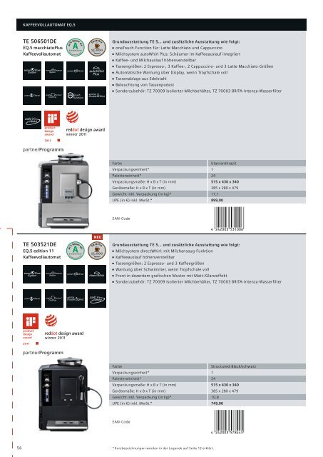 Preisliste Consumer Products 2012 - Siemens Hausgeräte