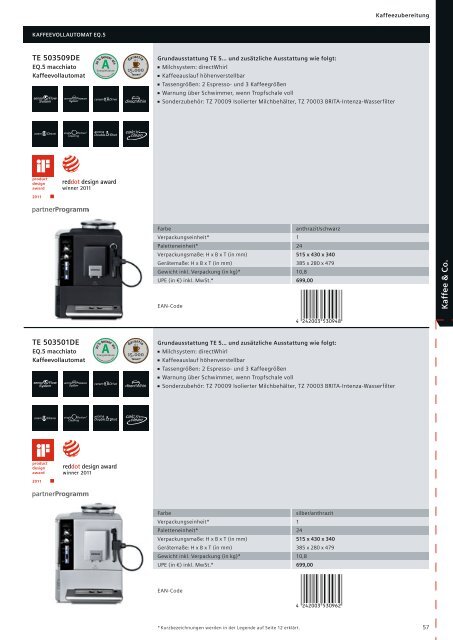 Preisliste Consumer Products 2012 - Siemens Hausgeräte