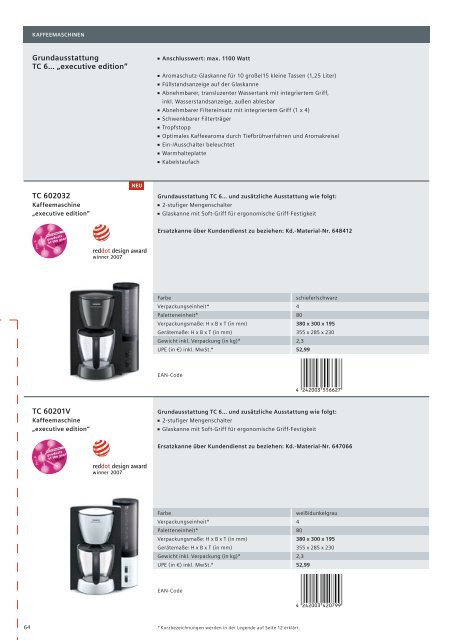 Preisliste Consumer Products 2012 - Siemens Hausgeräte