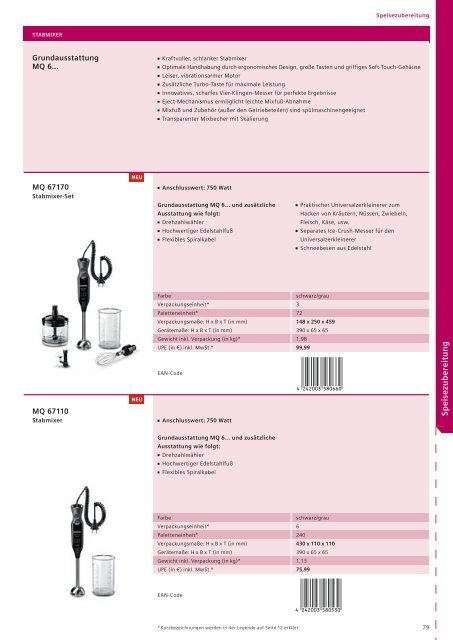 Preisliste Consumer Products 2012 - Siemens Hausgeräte