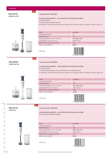 Preisliste Consumer Products 2012 - Siemens Hausgeräte