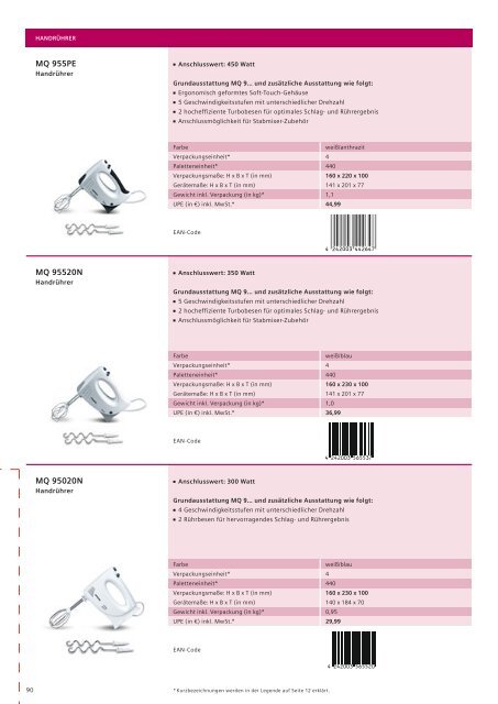 Preisliste Consumer Products 2012 - Siemens Hausgeräte