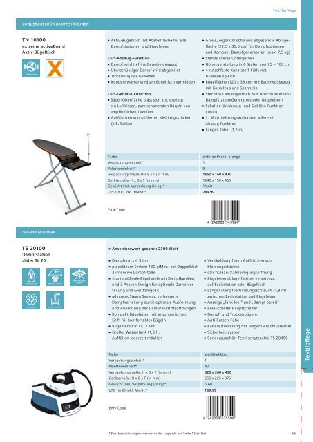 Preisliste Consumer Products 2012 - Siemens Hausgeräte