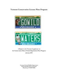 Vermont Conservation License Plate Program - Vermont Legislature