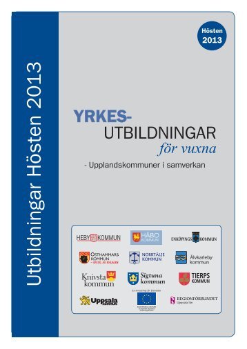 Katalog med aktuella yrkesutbildningar i regionen hÃ¶sten 2013