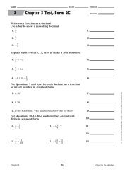 Chapter 3 Test, Form 2C - rSchoolToday