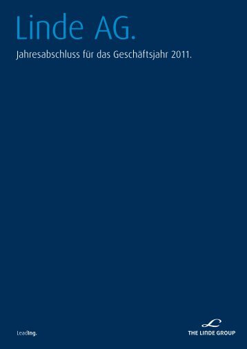 Jahresabschluss fÃ¼r das GeschÃ¤ftsjahr 2011. - The Linde Group