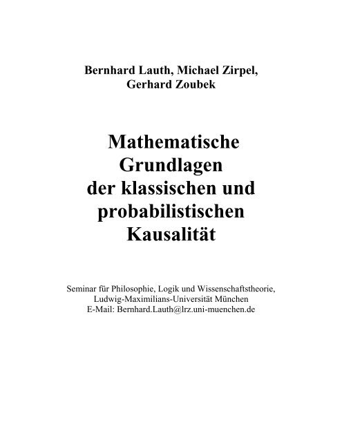 Mathematische Grundlagen - Ludwig-Maximilians-Universität ...