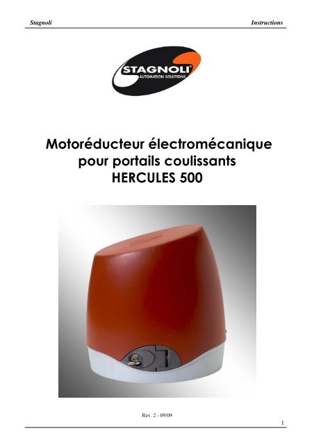 MotorÃ©ducteur Ã©lectromÃ©canique pour portails ... - BAKOnline