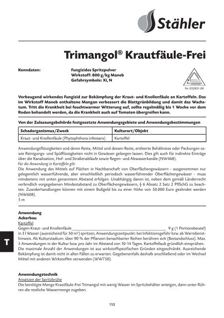 (LGK) des Verbandes der Che- mischen Industrie ... - Schneckenprofi