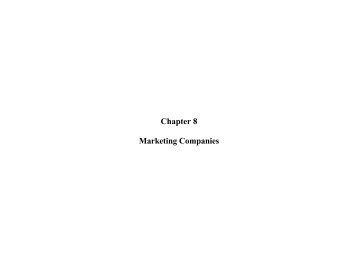 Chapter 8 Marketing Companies