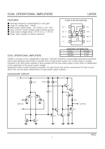 DUAL OPERATIONAL AMPLIFIERS LM358