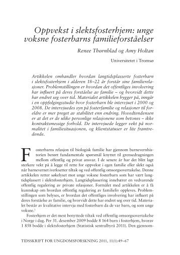 Last ned pdf (ThÃ¸rnblad&Holtan; TFU 1/11) - Nova