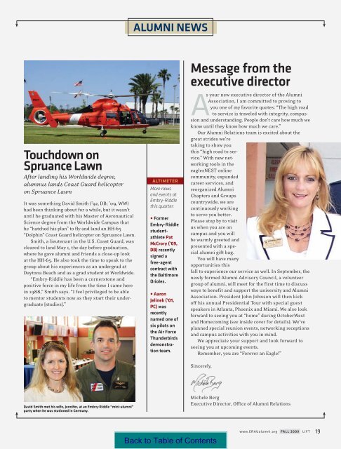 Fall 2009 Issue - Embry-Riddle Aeronautical University Alumni