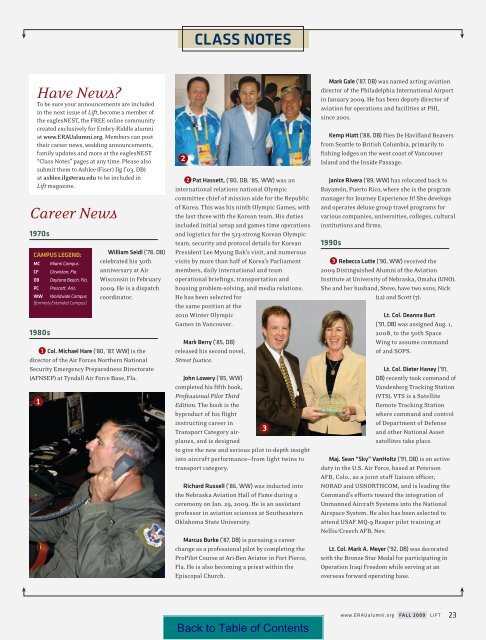 Fall 2009 Issue - Embry-Riddle Aeronautical University Alumni