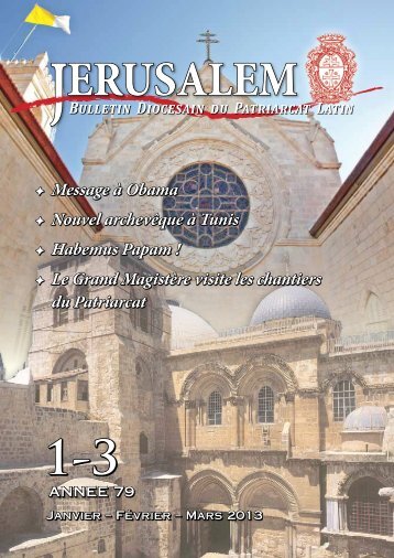ERUSALEM - Patriarcat latin de JÃ©rusalem