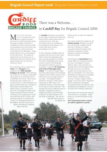 October 2006 - The Boys' Brigade