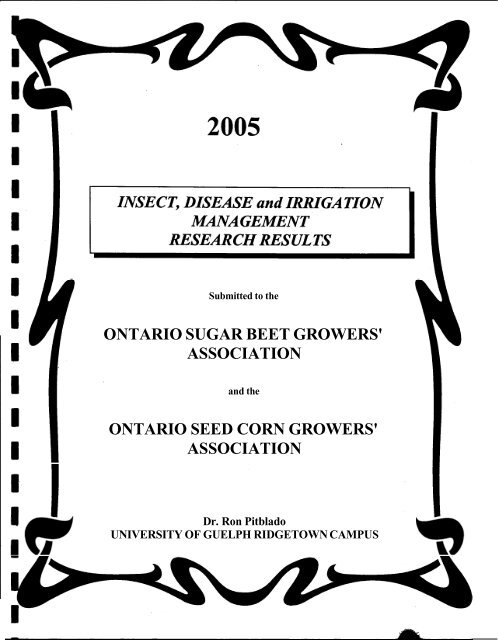 ontario sugar beet growers - Atrium - University of Guelph