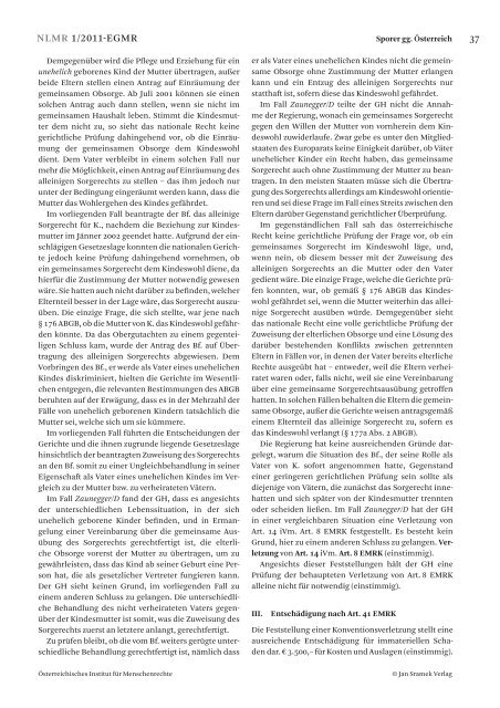 Newsletter Menschenrechte - Jan Sramek Verlag