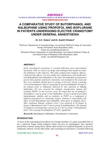 A Comparative Study of Butorphanol and Nalbuphine Using ...