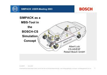 The BOSCH-CS Simulation Concept - Simpack.com
