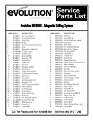 Service Parts List - Evolution Power Tools Ltd.