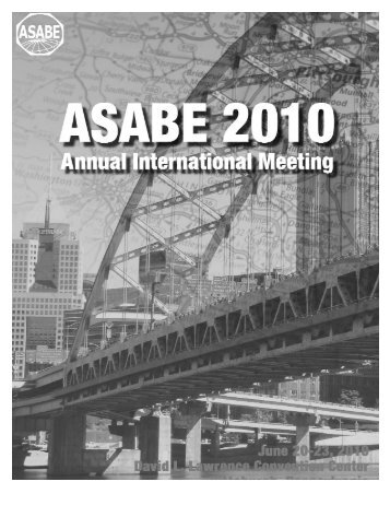 2010 ASABE Annual International Meeting - American Society of ...