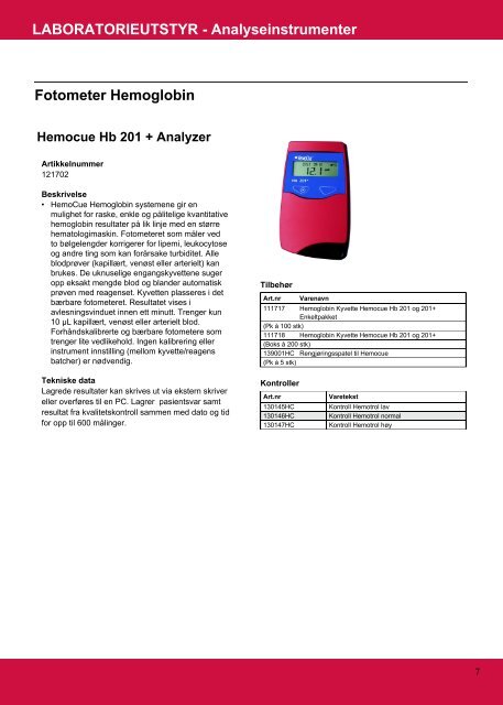 DIAGNOSTISK UTSTYR - Medinor