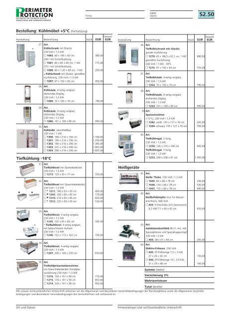 Servicehandbuch für Aussteller - Perimeter Protection