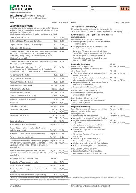 Servicehandbuch für Aussteller - Perimeter Protection