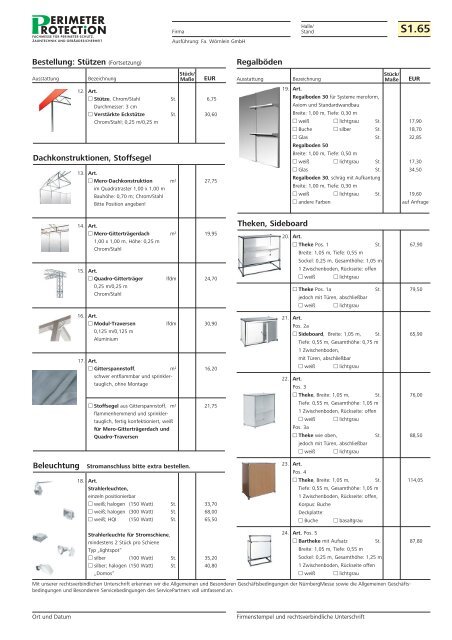 Servicehandbuch für Aussteller - Perimeter Protection