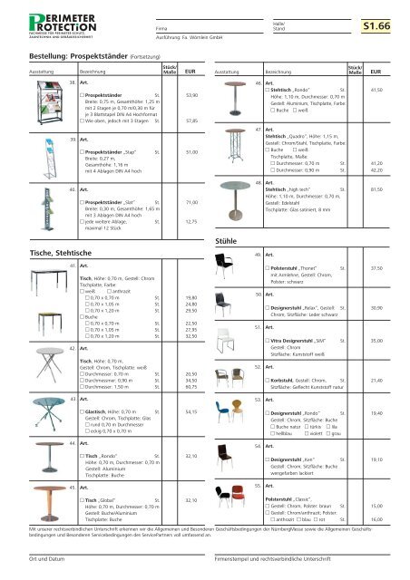 Servicehandbuch für Aussteller - Perimeter Protection