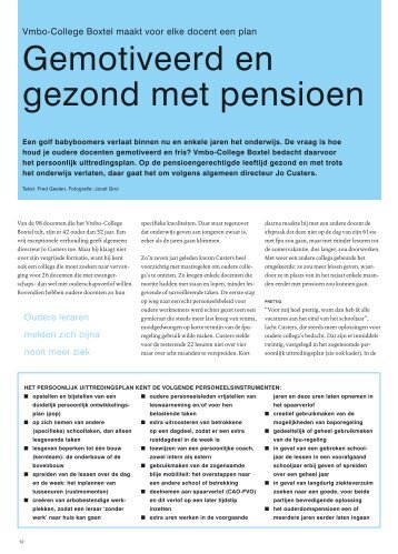 Gemotiveerd en gezond met pensioen - Voion