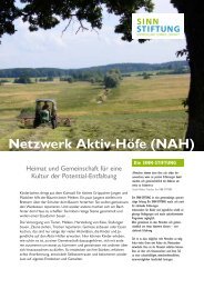 Netzwerk Aktiv-Höfe (NAH) - Sinn-Stiftung