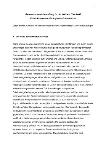 Ressourcenentwicklung in der frühen Kindheit -  Sinn-Stiftung