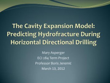 The Cavity Expansion Model: Predicting Hydrofracture During ...