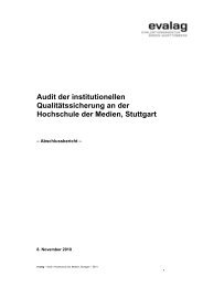 Audit der institutionellen Qualitätssicherung an der Hochschule der ...