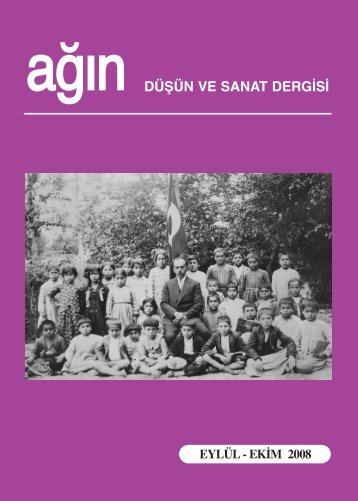 dÃ¼ÅÃ¼n ve sanat dergisi eylÃ¼l - ekim 2008 - Ankara AÄÄ±n DerneÄi