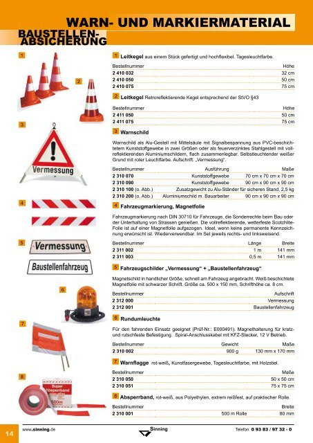 Zubehör für die Vermessung - Sinning Vermessungsbedarf GmbH