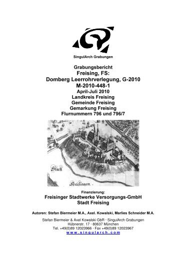 Freising, FS: Domberg Leerrohrverlegung, Ga2010 ... - SingulArch